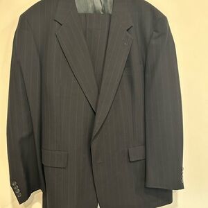 48L Hart Schaffner Marx Black Formal Suit With Pants 42W/32L
